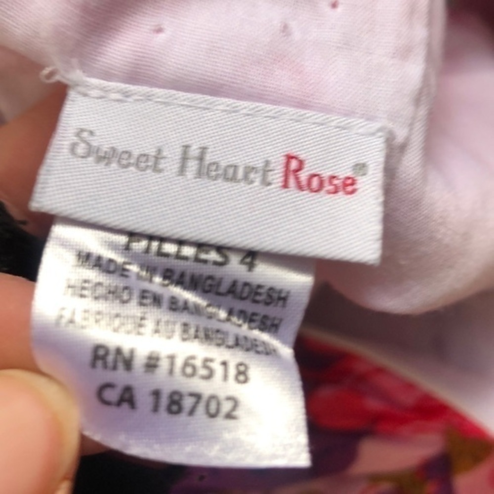 Sweet heart Rose dress size 4 dress girls pink floral ballet core - Picture 6 of 6